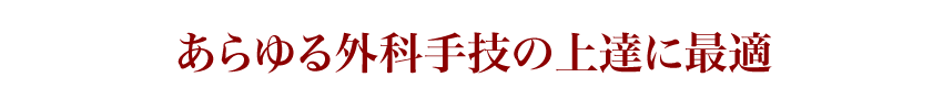 ※あらゆる外科手技の上達に最適