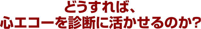 どうすれば、心エコーを診断に活かせるのか？