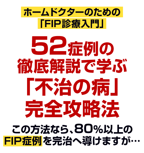 なぜ、「不治の病」と言われるFIP（猫伝染性腹膜炎）の80％以上を完治できるのか？