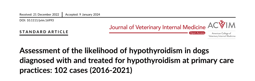 Travail V et al., J Vet Intern Med. 2024