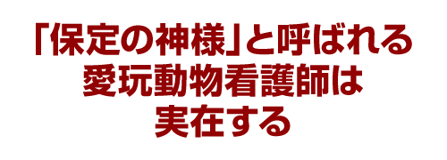 「保定の神様」と呼ばれる愛玩動物看護師は実在する