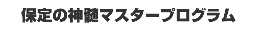 保定の神髄マスタープログラム