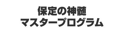 保定の神髄マスタープログラム