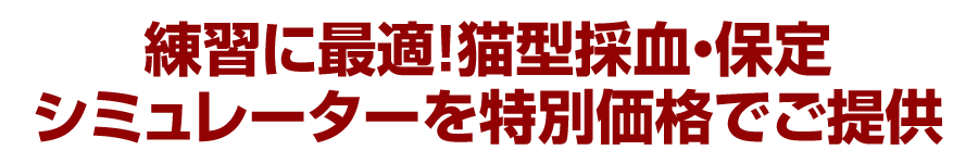 練習に最適！猫型採血・保定シミュレーターを特別価格でご提供