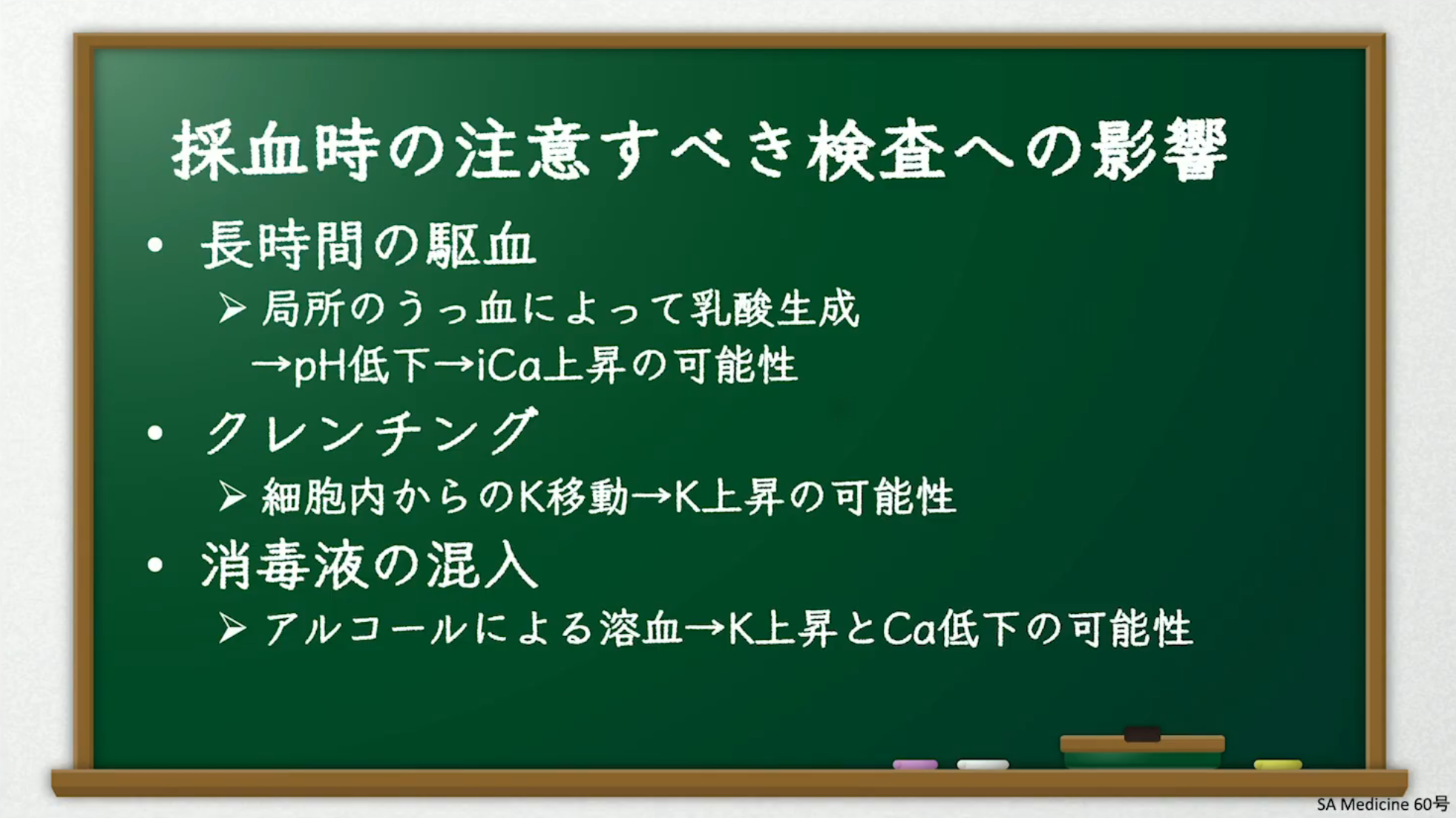 採血時の注意すべき検査への影響