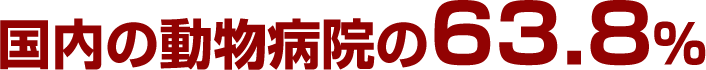 国内の動物病院の63.8％