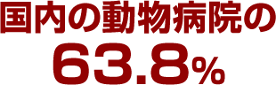 国内の動物病院の63.8％