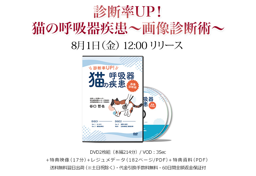 診断率UP！猫の呼吸器疾患～画像診断術～