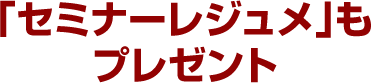 「セミナーレジュメ」もプレゼント