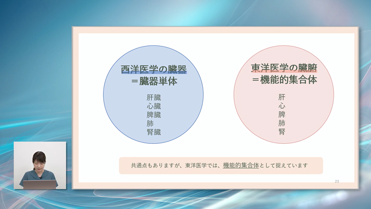 “臓器の捉え方も、西洋医学とは異なります”